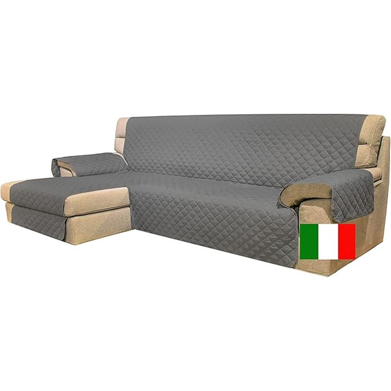 Moonange - Funda para Chaise Longue 3 Plazas - Asiento de 240 cm - Impermeable, Reversible y Antimanchas - Protector de Muebles 