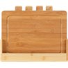 FLORINA Juego de 4 Tablas de Cortar de Bambú con Soporte CHEF I Bloques de Corte de Bambú Natural con Canaletas para Jugos I Ant