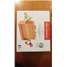 FLORINA Juego de 4 Tablas de Cortar de Bambú con Soporte CHEF I Bloques de Corte de Bambú Natural con Canaletas para Jugos I Ant