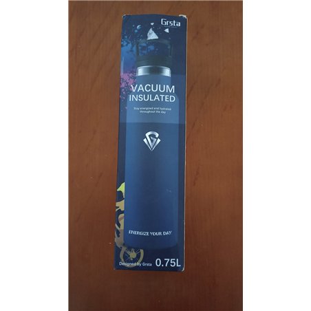 Grsta Botella Agua Acero Inoxidable 750ml, Botella Termica a Prueba de Fugas, Cantimplora Termica con Pajita y Filtro, Reutiliza