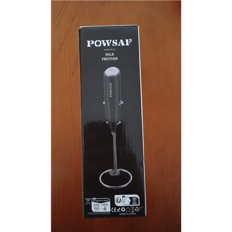 POWSAF Espumador de Leche, Batidor Leche Espuma con Soporte, 13000 RPM, Espumadera de Electrico, Batidora para Café, Latte, Capp
