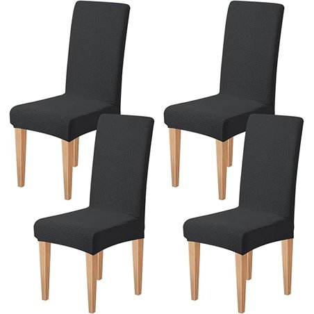 Dioxide Fundas para Sillas Pack de 4 Fundas Sillas Comedor, Fundas Elásticas Chair Covers Lavables Desmontables Cubiertas para S