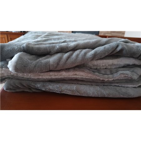 Good Nite Mantas 200x230cm, Manta y Colchas, Mantas para Sofa, Manta de Franela Sherpa Gruesa de Invierno Blanket (Gris)