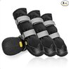Zapatos Perro con Correas Reflectantes, Botas Perro de Alta a Prueba de Agua, Antideslizante Suela de Goma Perros Protector de l