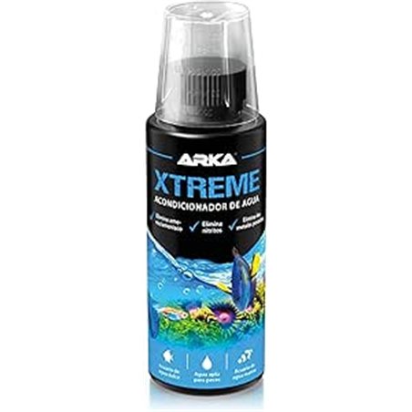 Acondicionador de Agua para Acuario 118 ml – ARKA Xtreme – Elimina Cloro, amoníaco y nitrito – neutraliza Metales Pesados – Idea