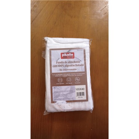Pikolin Home - Funda de almohada 100% algodón cutí completamente transpirable confeccionada con tratamiento antiencogimiento
