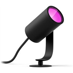 Philips Hue – Foco inteligente de exterior Hue Lily, con adaptador Bajo Voltaje, Luz Blanca y de Colores, Compatible con Alexa y